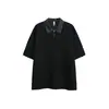 Ace Tendência Retro Estilo Campus Camisa Polo Simples Camiseta Masculina Verão Solta Gola Lapela Manga Curta Ht1002