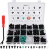 299 Piezas de Clips para Coche en Caja He21 Sujetadores para Paneles de Puerta, Tornillos y 18 Tipos de Accesorios de Clips de Plástico