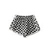 Shorts de Retazos a Cuadros para Mujer 2026 Verano Nuevo Estilo Transfronterizo Elásticos de Cintura Alta Deportivos Casuales Venta al por Mayor en Stock