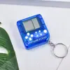 Mini máquina de juego Tetris portátil de mano juguete llavero adornos educativos para descompresión para niños pequeños regalos para estudiantes