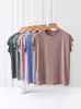 Camiseta de Verano Fina de Algodón para Mujer, Cuello Redondo, Sin Mangas, Color Sólido, Nueva, Versátil