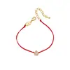 Nuevo Brazalete Exquisito de Calabaza con Diamantes Completos Estilo Retro Chino para Mujer, Cordón Rojo de Doble Capa, Tendencia Nacional, Estilo Lujo Ligero, Brazalete de Instagram