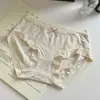 Calcinhas femininas de algodão sem costura, hipoalergênicas, antibacterianas, respiráveis, doces, versáteis, de cintura média, que abraçam o quadril, para mulheres