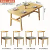 Mesa de Jantar para Aluguel Residencial, Sala de Jantar de Apartamento Pequeno, Mesa de Jantar para Uso Comercial, Conjunto Retangular de Mesa e Cadeiras para Restaurante de Fast Food