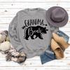 Tops de mujer de otoño e invierno de Amazon, suéter de manga larga con estampado de letras de abuela oso transfronterizo europeo y americano