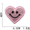 Xiao Tian adesivos de tecido bordado estrelado amor carinha sorridente etiqueta bordada computador Gree adesivos patch para passar colorido em forma de coração