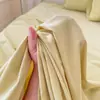 2026 Sábana de Cama Minimalista de Lujo Ligero 100% Algodón de Fibra Larga de Xinjiang, Funda de Cama Individual de Color Sólido 100% Algodón