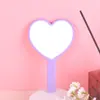 Espejo Pequeño en Forma de Corazón, Espejo Portátil de Maquillaje, Lindo Espejo Nuevo con Mango, Espejo de Mano de Plástico de Alta Definición, Espejo de Belleza para Niñas