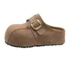 Mules Cómodos Casuales de Punta Cerrada para Mujer, Novedad Primavera 2026 Versátiles Suela Gruesa Suave Antideslizantes Estilo Birkenstock