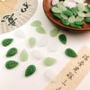 Nuevo broche de acacia de esmalte de color jade imitación chino, hoja de loto, mariposa mixta al por mayor, accesorios de joyería DIY al por mayor