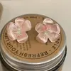 Pendientes de verano frescos y exquisitos con flores de goteo de aceite, estilo nicho, lujo ligero, moda de alta gama, pendientes dulces y elegantes