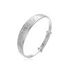 Estilo Simples e Mais Vendido, Pulseira de Empurrar e Puxar para Mãe, Pulseira Banhada a Prata de Cobre Branco para Mulheres, Atacado de Joias de Prata, Presente de Aniversário
