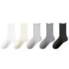 Calcetines Finos de Encaje de Algodón Puro para Primavera y Verano, Calcetines de Malla Transpirable para Mujer, Calcetines de Media Pantorrilla Estilo Miu Ballet, Dulces y Versátiles