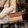 Bolso cuadrado pequeño para mujer, novedad de 2025, informal, popular en Internet, bandolera de hombro con textura de alta calidad a cuadros, bolso de viaje para mujer.