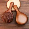 Mini Pente de Sândalo com Almofada de Ar para Crianças, Compacto e Portátil, Pente com Airbag para Massagem dos Meridianos da Cabeça, Pente de Madeira Sólida para Pentear Cabelos Volumosos
