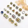 Pulseira Antiga de Ouro Bicolor Conserva-Cor Cabeça de Buda Acessórios Três Vias Diamante Micro-Embutido Pilão Braceletes Wenwan Joias Acessórios de Contas Espaçadoras