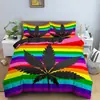 Ropa de Cama con Impresión Digital 3D Funda de Edredón de Hojas Coloridas Juego de Tres Piezas Amazon Textiles para el Hogar Modelo Más Vendido Se Puede Personalizar con Imágenes