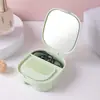 Caja de almacenamiento de espejo de maquillaje portátil estilo ins nórdico con peine, cajón, joyero compartimentado, espejo de alta definición, tamaño mini