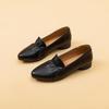 Zapatos de Mujer de Piel Suave Genuina con Punta 2025 Nuevos Versátiles Planos de Piel Poco Profundos Zapatos de Piel Suave Cómodos con Suela Suave Zapatos de Madre de Piel Suave