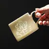 Taza de Porcelana Exquisita y Simple de Color Blanco Puro, Taza de Café de Cerámica con Base, Viene con una Cucharita, Juego en Caja de Regalo para Clientes