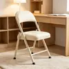 Cadeira dobrável branca personalizada para home office, poltrona de conferência, cadeira de computador para dormitório, cadeira de jantar, cadeira de estudo