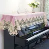 Funda para Piano, Media Funda de Lujo Ligero de Gama Alta, Funda para Piano de Encaje Estilo Europeo, Funda para Piano Eléctrico, Mantel a Prueba de Polvo, Tela de Cubierta Completa