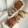 Joyería Transfronteriza Europea y Americana Pulsera Retro Irregular Plisada Sentido Avanzado Abertura Aleación Pulsera Traje