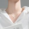 Collar Elegante con Colgante Pequeño de Amor Estilo Coreano Plateado para Mujer, Artístico en Forma de Corazón, para Regalar, Cadena para Clavícula