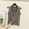 Chaleco cálido grueso de terciopelo, versátil, elástico, ropa exterior, ropa interior para mujer, cuello en U, estilo coreano simple, ajustado, capa base, ropa cálida