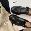 Versão em Couro de Vaca, Couro de Cavalo Texturizado, Fivela Dupla, Bico Redondo, Salto Bloco, Aumenta a Altura, Versátil, Estilo Britânico, Sapatos de Couro, Mocassins Femininos para Outono e Inverno