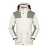 Jaqueta Três em Um de Combinação de Cores Outono e Inverno com Logotipo Estampado para Exterior, Impermeável, Forrada com Lã Polar, Espessa, à Prova de Frio, Roupa de Trabalho, Personalização de Jaqueta