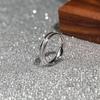 Anillo Esmerilado de Moda Nueva 2025 Estudiante Femenina Estilo Coreano Simple Articulación Dedo Índice Cola Joyería Acero Titanio Oro Rosa