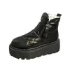 Botas de Neve da Moda para Mulheres, Novas Botas Curtas com Solado Grosso Inverno 2026, Sapatos Grandes de Algodão do Nordeste para Mulheres, Botas Martin Acolchoadas com Lã e Espessadas