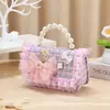 Bolso Pequeña Princesa para Niños, Bolso de Mano Lindo de Dibujos Animados con Perlas, Bolso de Hombro, Regalo de Año Nuevo para Guardar Dinero de la Suerte, Billetera para Monedas, Almacenamiento