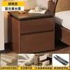Caja fuerte de mesita de noche integrada en el dormitorio del hogar, caja fuerte oculta con sistema de doble cerradura (contraseña y clave), gabinete de almacenamiento de joyas y documentos