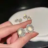Pendientes de plata de ley 925 con calcedonia translúcida color huevo de paloma, nuevo modelo popular 2026, pendientes de nuevo estilo chino, pendientes de alta gama para mujer