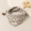 Bufanda Infantil Pequeña Floral Otoño e Invierno Coreana Retro Bebé Bufanda Triangular para Bebé de Moda Versátil Cortavientos Cálida
