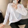Moda Ropa Otoño 2025 Nueva Camiseta de Manga Larga para Mujer Blanca Camiseta Básica Ins Talla Grande Algodón Interior Top para Mujer