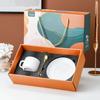 [Procesamiento y Personalización] Taza de Cerámica con Esmalte de Color Set de Regalo Souvenir Taza con Logo de Reunión Anual Caja de Regalo