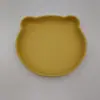 Prato de Silicone com Ventosa para Exportação Transfronteiriça, Prato de Comida em Formato de Urso de Silicone de Grau Alimentício para Treinamento de Alimentação, Utensílio de Mesa Integrado com Ventosa