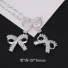 Pulsera de Brazalete con Forma de Lazo de Zirconia que Conserva el Color 18K Pulsera de Cristal con Cuentas de Diamante Completo Accesorios para Pulsera DIY