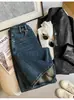 ¡La primavera no llega tarde! Muy recomendado: dos versiones de los jeans retro de pierna ancha con efecto lavado "Yao Shou" para mujer