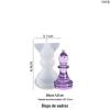 Molde de Cristal DIY Poppy Peça de Xadrez Estéreo Tabuleiro de Xadrez Molde de Silicone Mesa Atacado