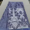 Vestido Estilo Francés Bordado con Lentejuelas, Vestido de Novia Tela de Encaje Encaje de Lentejuelas Nupcial