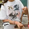Tamanho Europeu Transfronteiriço Feminino Retrô Quarta Asa Dragão Camisa Confortável Camisa da Academia de Guerra de Basgiath um Presente de Elegância Literária