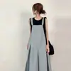 En Stock Estilo Japonés 2026 Verano Nueva Moda Pantalón de Peto de Pierna Ancha Liso Plegado Estilo Delgado de Verano