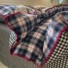 Conjunto de Cama de Algodão Puro Escovado Outono e Inverno Quatro Peças Lençóis de Cama Grossos de Algodão, Lençóis de Cama com Elástico, Capas de Edredom, Conjunto de Roupa de Cama de Três Peças