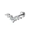 Piercing Labio Murciélago Estrella Corazón Marquise Zirconia Titanio F136 Joyería para Piercing Corporal Aleación de Titanio G23