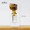 Botella de Perfume de Cristal Natural Botella Dispensadora de Vidrio Estilo de Lujo Accesible y Elegante Botella Dispensadora de Piedra Cruda de Cristal Botella Sellada
