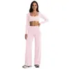 Ropa de Yoga Personalizada de Manga Larga Ajustada Sensación Nude Top Deportivo para Correr Camiseta de Manga Larga Ajustada de Secado Rápido